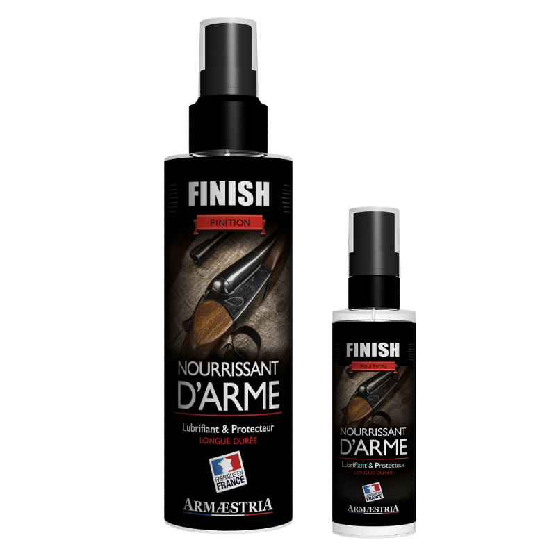 KIT ENTRETIEN ARMES : DÉGRAISSANT + BRONZAGE A FROID + FINITION + MICROFIBRE - ARMAESTRIA - 250ml