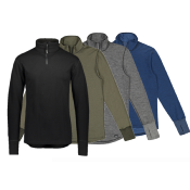 TEE-SHIRT SVALA COLLECTION MERINO EXTREME MANCHES LONGUES COL ZIP
