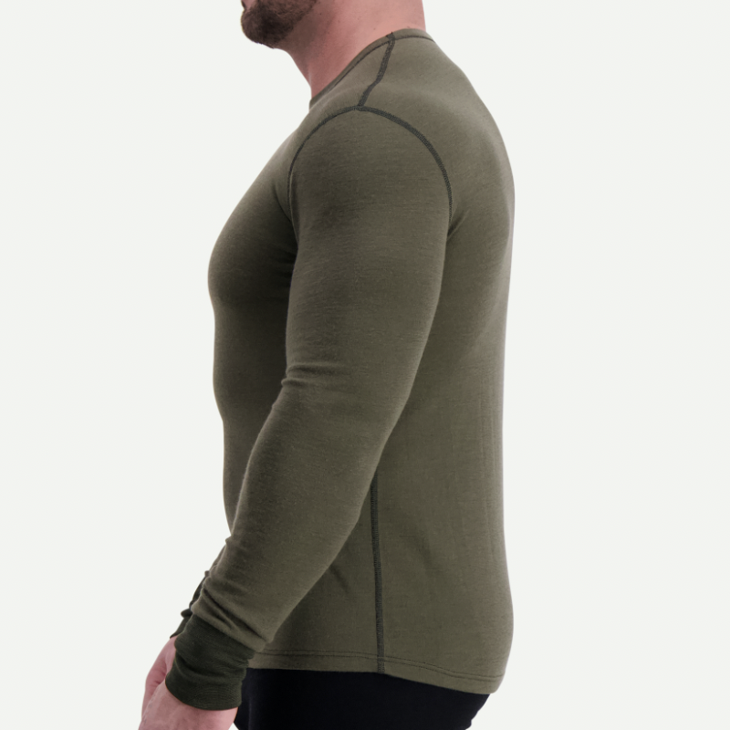 TEE-SHIRT SVALA COLLECTION MERINO EXTREME MANCHES LONGUES COL ROND VERT