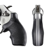 POIGNÉE CAOUTCHOUC BANTAM POUR REVOLVER SMITH & WESSON CARCASSE J ROUND BUTT - HOGUE