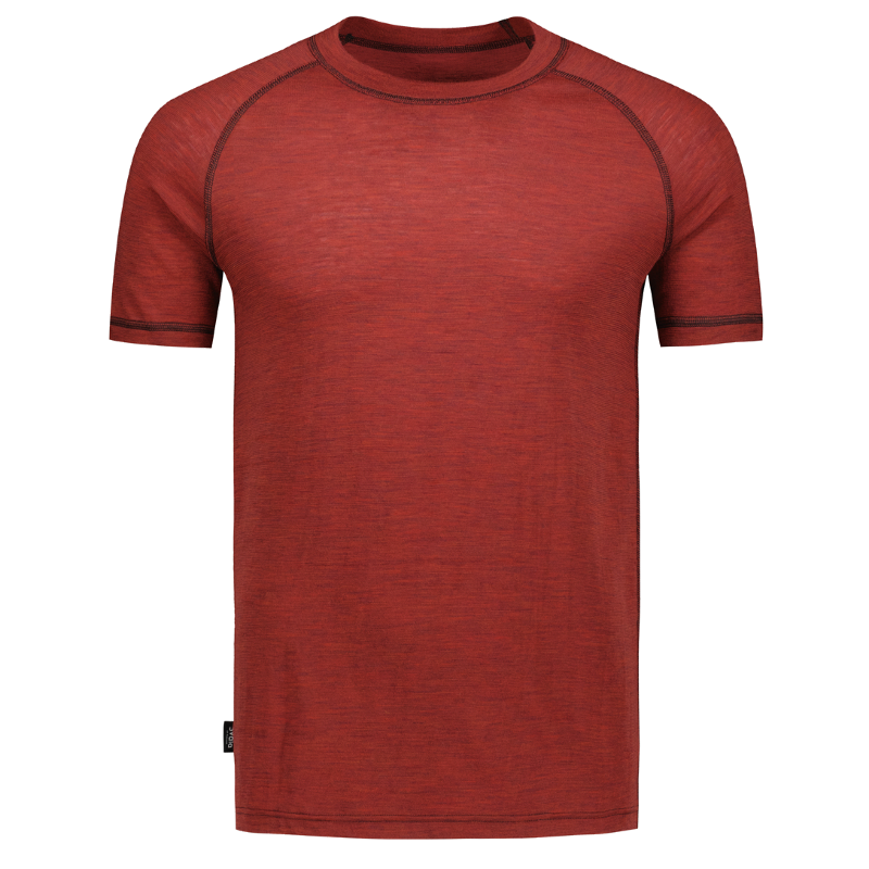 TEE-SHIRT MERINO MANCHES COURTES COLLECTION SVALA MERINO ACTIVE - ROUGE
