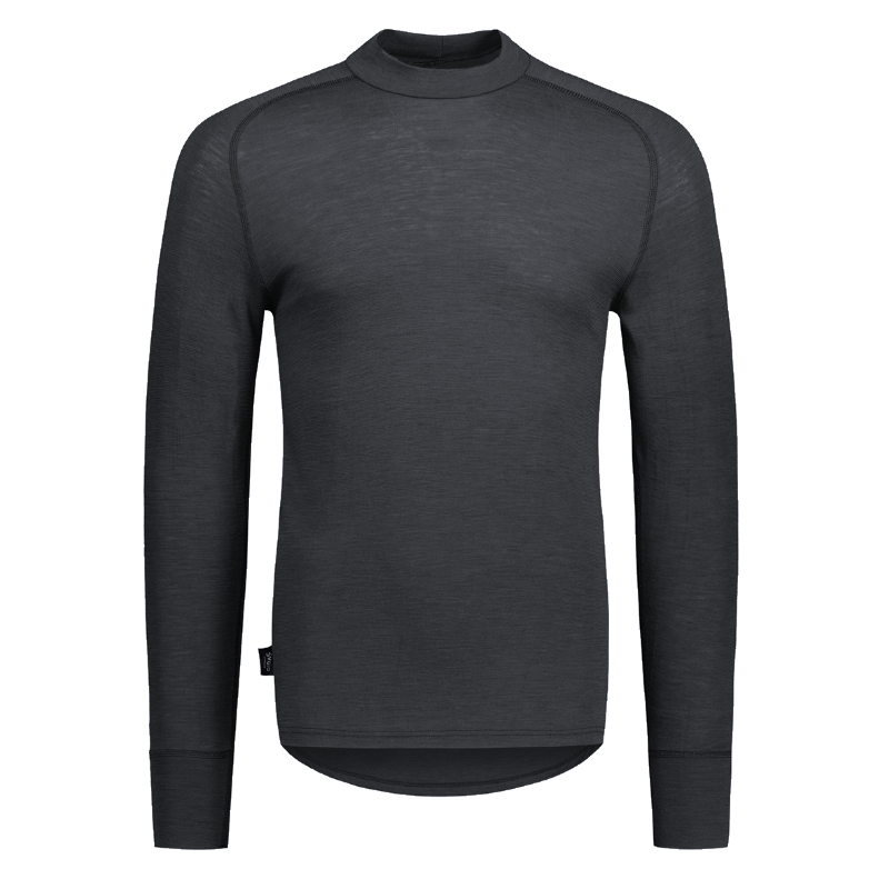 TEE-SHIRT MERINO MANCHES LONGUES COL MONTANT COLLECTION SVALA MERINO ACTIVE - NOIR