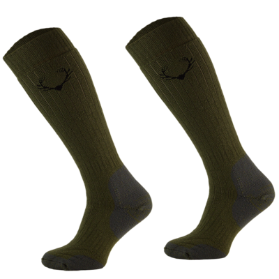 CHAUSSETTES HAUTES ÉPAISSES 40% LAINE MERINOS - SPÉCIAL CHASSE - COMODO 
