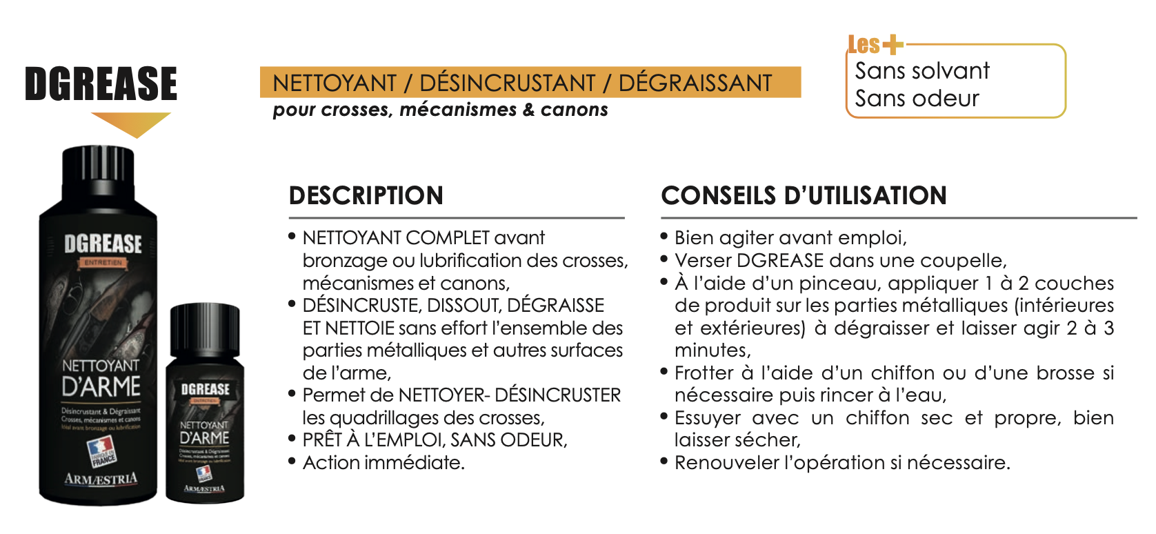 Spray nettoyant D-Cuivre 100ml Armaestria - Entretien arme