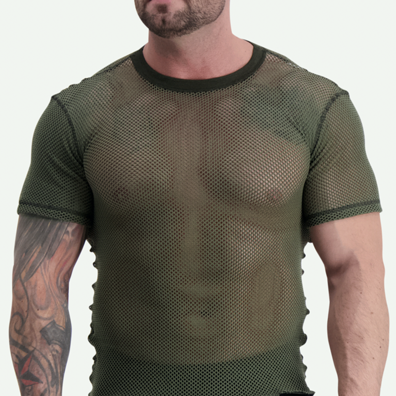 TEE-SHIRT SVALA COLLECTION AIRBASE MESH MANCHES COURTES COL ROND VERT
