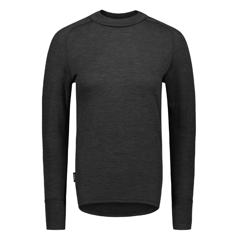 TEE-SHIRT MERINO MANCHES LONGUES COL ROND COLLECTION SVALA MERINO ACTIVE - NOIR