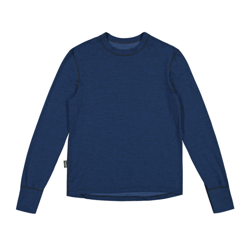 TEE-SHIRT SVALA COLLECTION MERINO EXTREME MANCHES LONGUES COL ROND BLEU PETROLE