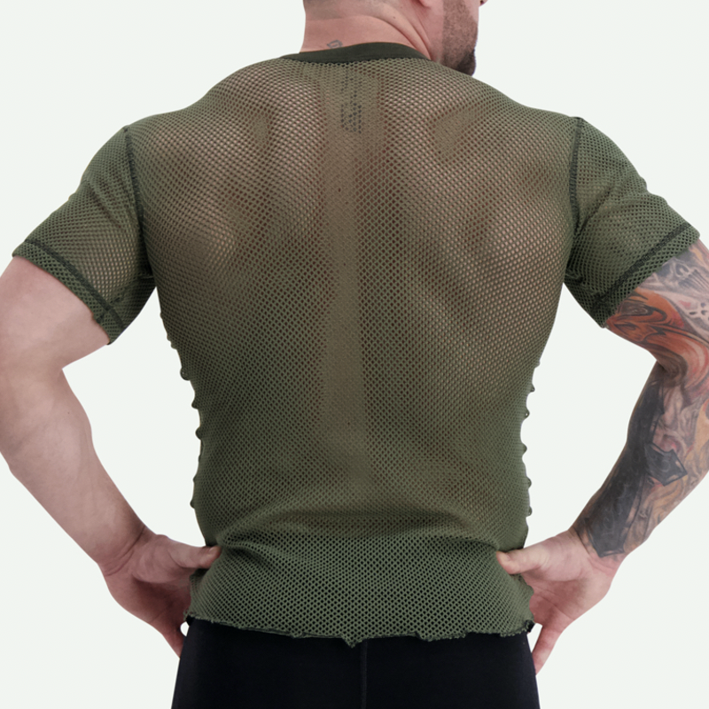 TEE-SHIRT SVALA COLLECTION AIRBASE MESH MANCHES COURTES COL ROND VERT
