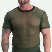 TEE-SHIRT SVALA COLLECTION AIRBASE MESH MANCHES COURTES COL ROND VERT