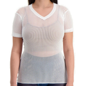 TEE-SHIRT BLANC SVALA COLLECTION AIRBASE MESH MANCHES COURTES COL V TAILLE 3XL