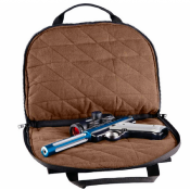 ÉTUI ARMES DE POING VERT - LARGE - AVEC POIGNÉE DE TRANSPORT ET POCHETTE 6 CHARGEURS - HOGUE