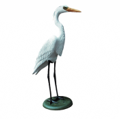 OISEAU D' ORNEMENT SPORT PLAST GRANDE AIGRETTE BLANCHE