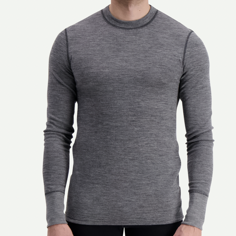 TEE-SHIRT SVALA COLLECTION MERINO EXTREME MANCHES LONGUES COL ROND GRIS