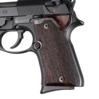 POIGNÉE BOIS ROSEWOOD QUADRILLEE BERETTA 92 - HOGUE