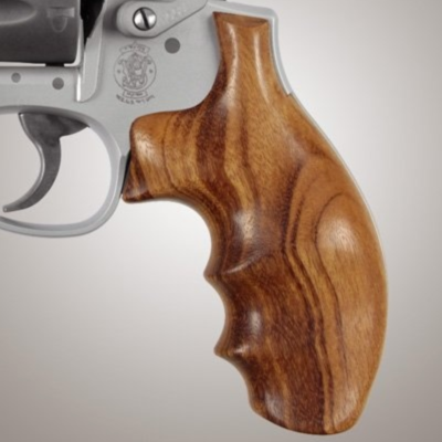 POIGNÉE BOIS GONCALO ALVES POUR SMITH & WESSON K/L ROUND BUTT AVEC EMPREINTES DE DOIGTS
