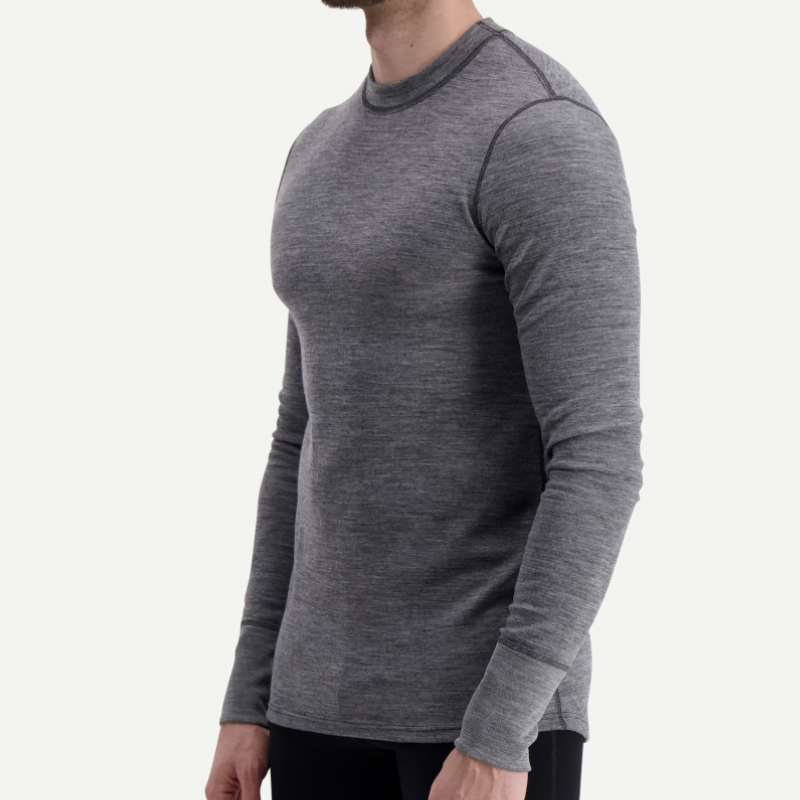 TEE-SHIRT SVALA COLLECTION MERINO EXTREME MANCHES LONGUES COL ROND GRIS